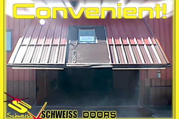 Chicho and Pelaar - Schweiss walkdoor within a hydraulic door