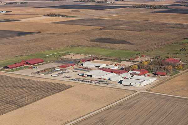 aerial view of Schweiss Doors manufactoring facility