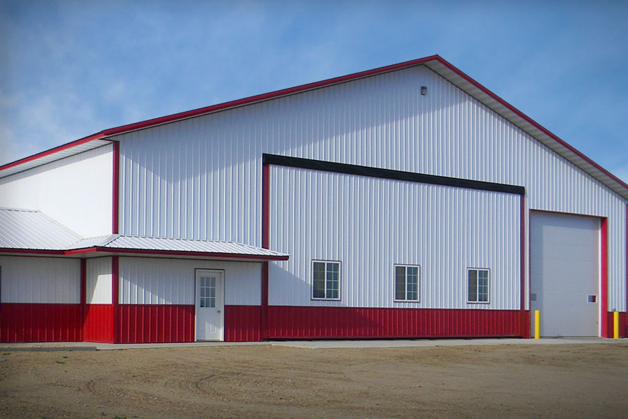 hydraulic door one piece red and white