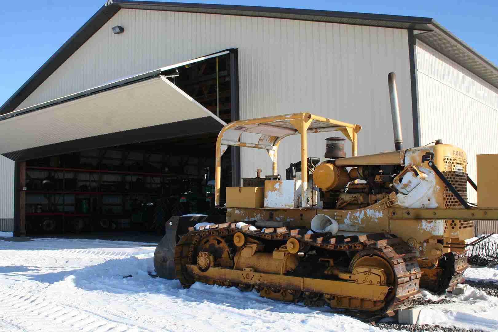 winter bifold door tractor